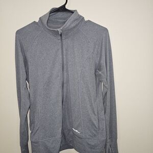 NEW Eddie Bauer Women's Gray Full Zip Track Jacket Size L Lightweight